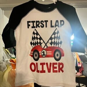 Olivers Kids First Lap Long Sleeve Tee - Black and White